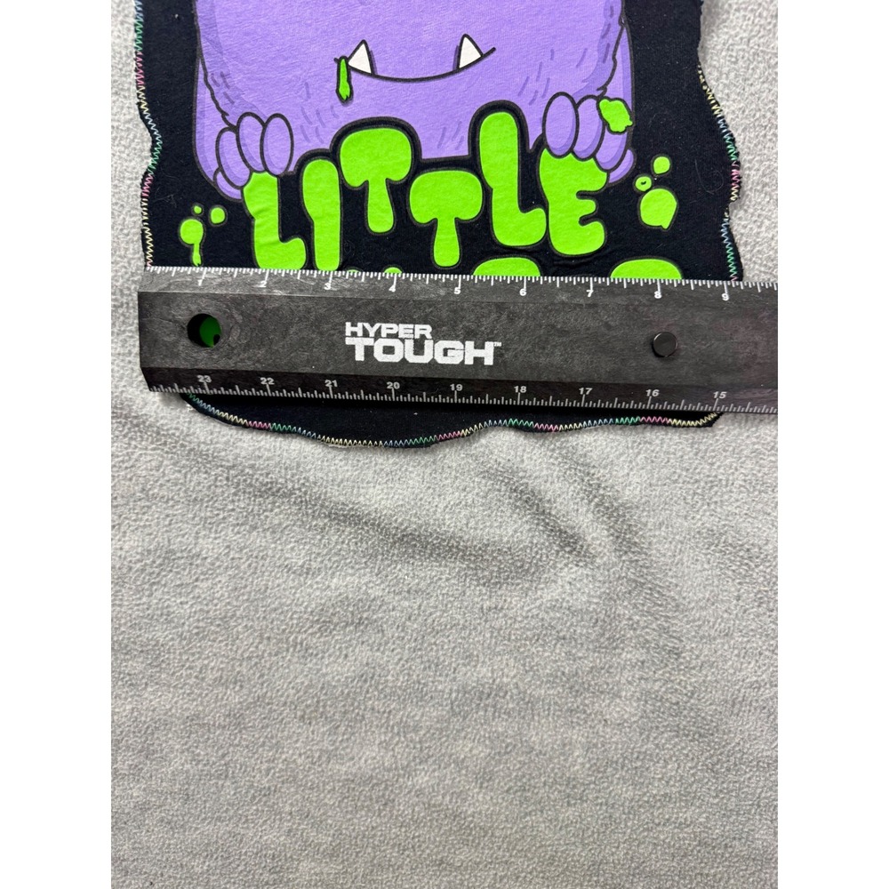 Upcycled Little Monster Iron On Patch One of One Purple Green Large Applique - Picture 4 of 4